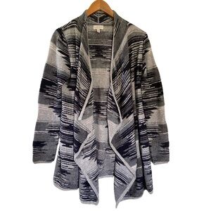 Lucky Brand Aztec Southwestern Print Long Sleeve Open Wrap Cardigan Women’s S
